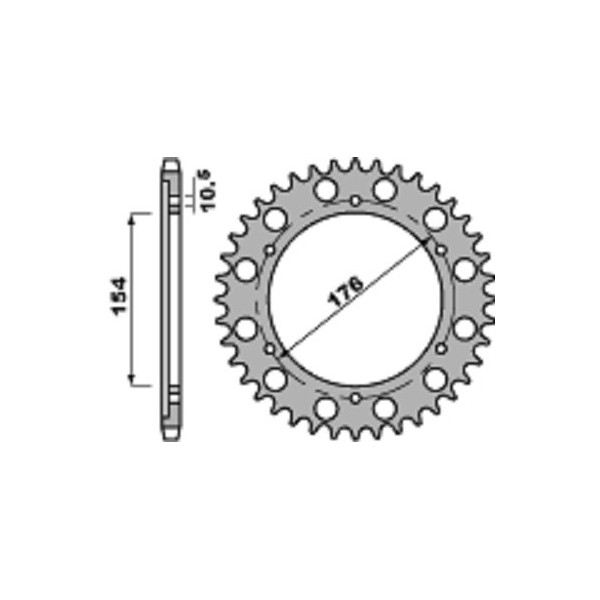 Couronne PBR 43 dents 