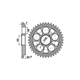 Couronne PBR aluminium Ultra-Light anodisé dur 4320 - 525