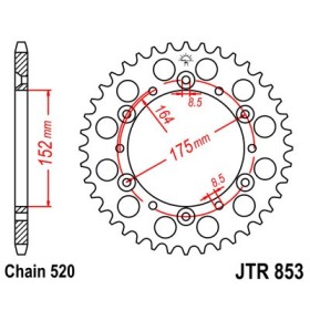 Couronne JT SPROCKETS acier standard 853 - 520
