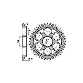 Couronne PBR 38 dents 