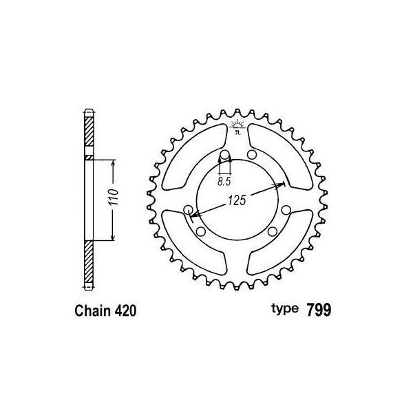 Couronne B1 50 dents 