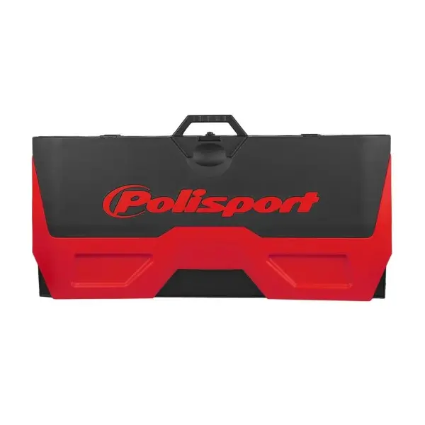 Tapis récupérateur pliable POLISPORT Bike Mat bicolore rouge/noir