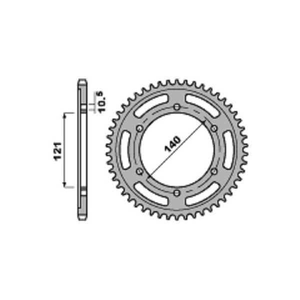 Couronne PBR 45 dents 