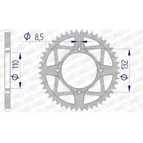 Couronne AFAM aluminium Ultra-Light anti-boue 72306 - 520