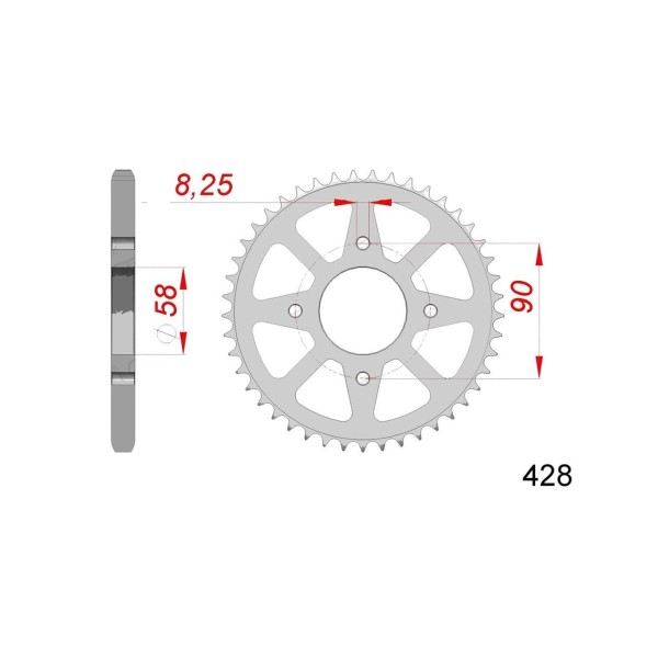 Couronne AFAM 45 dents 