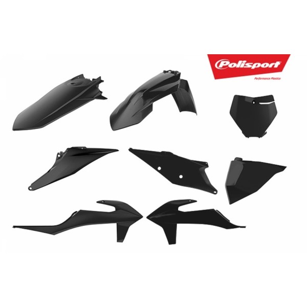 Kit plastiques POLISPORT noir 