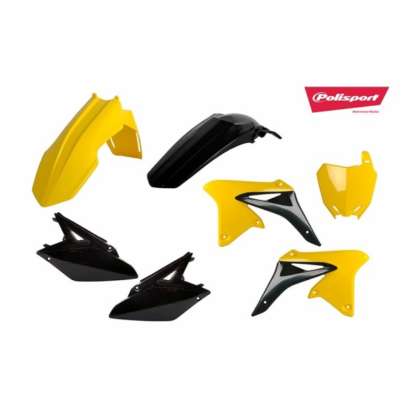 Kit plastiques POLISPORT jaune/noir 
