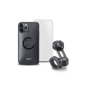 Pack complet SP-CONNECT Moto Bundle fixé sur guidon iPhone 11 Pro