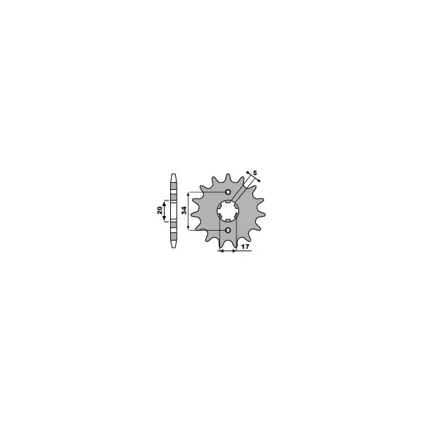 Pignon PBR acier standard 2037 - 428