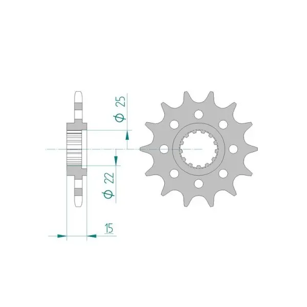 Pignon AFAM acier standard 24507 - 520