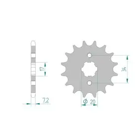 Pignon AFAM 14 dents 