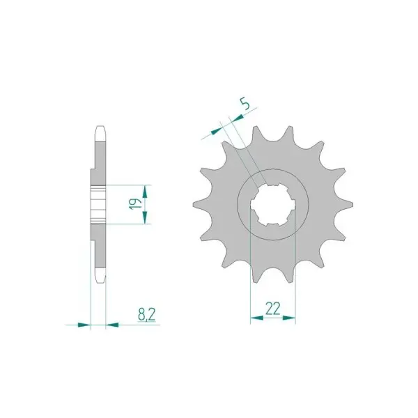 Pignon AFAM acier standard 22302 - 520