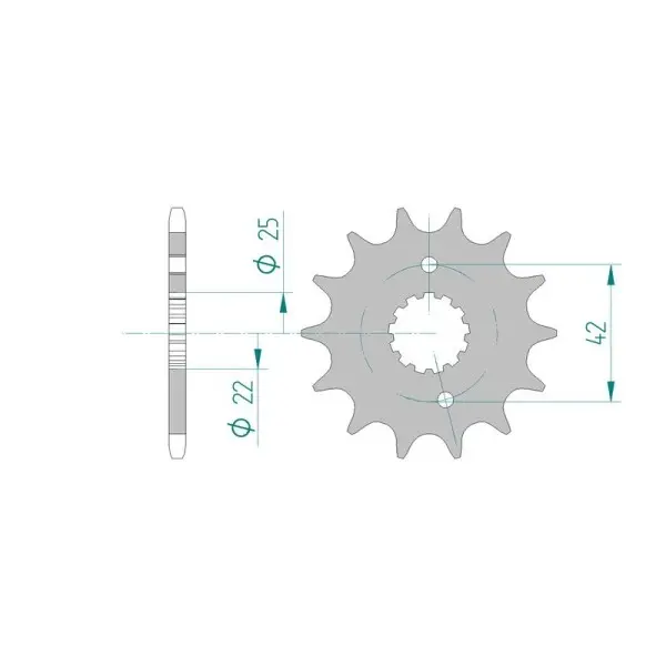 Pignon AFAM acier standard 22304 - 520