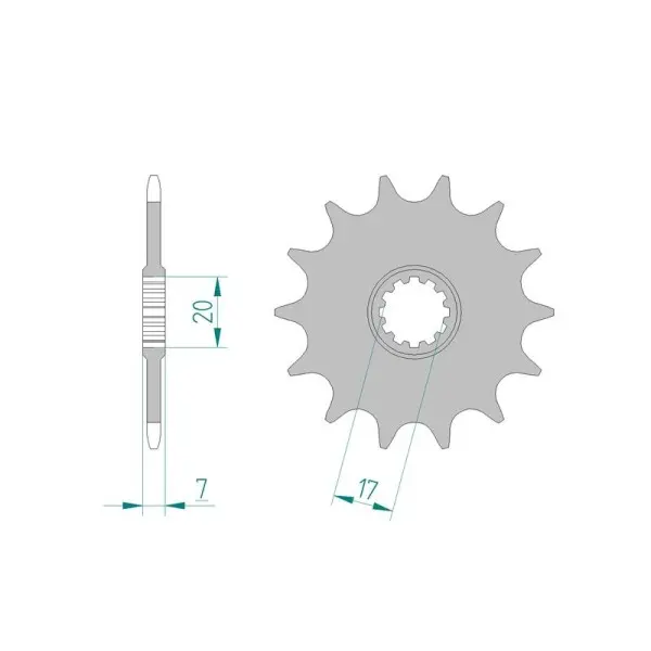 Pignon AFAM acier standard 94107 - 415