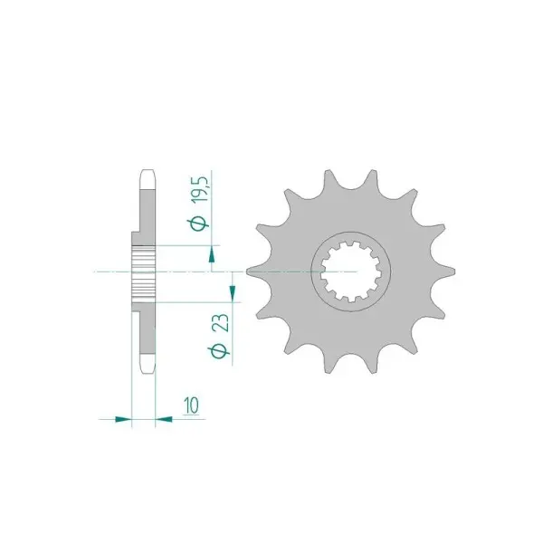 Pignon AFAM acier anti-boue 22303 - 520
