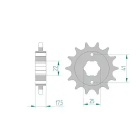 Pignon AFAM 15 dents 