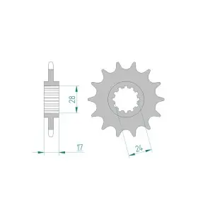 Pignon AFAM 15 dents 