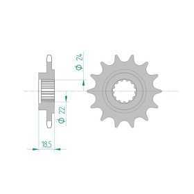 Pignon AFAM 15 dents 