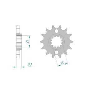 Pignon AFAM 15 dents 