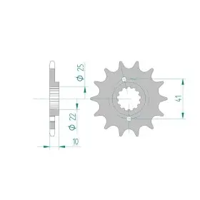 Pignon AFAM 16 dents 