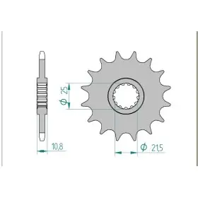 Pignon AFAM 16 dents 