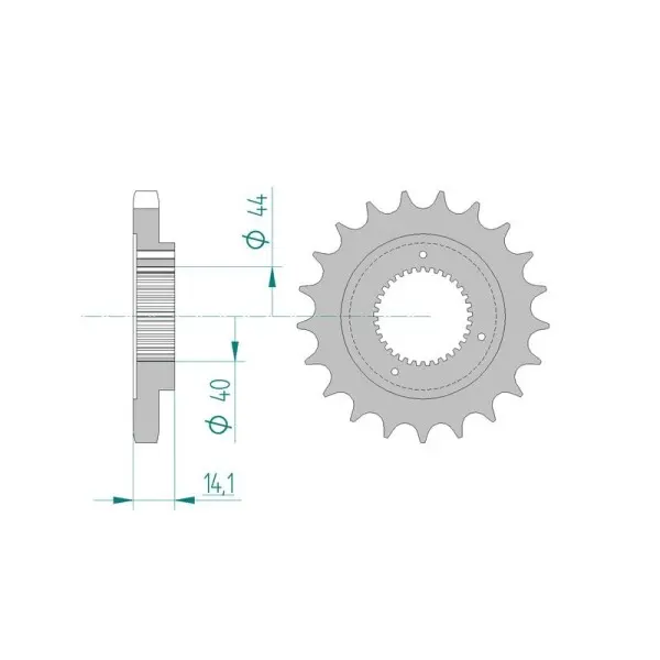 Pignon AFAM 21 dents 
