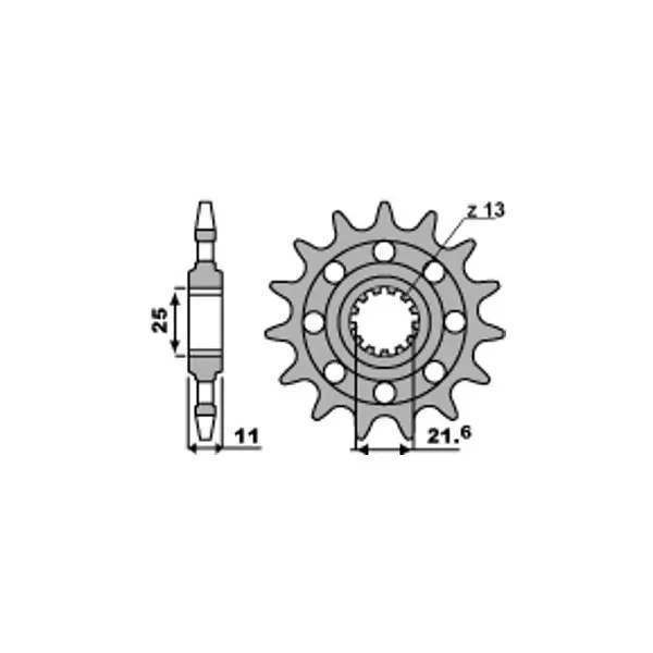 Pignon PBR Racing acier standard 2172 - 520
