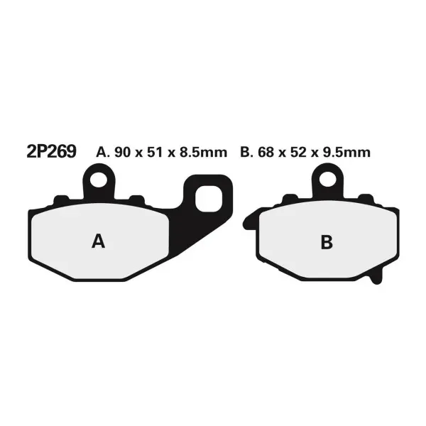 Plaquettes de frein NISSIN route /Off-Road métal fritté - 2P-269ST