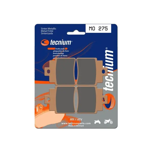 Plaquettes de frein TECNIUM MX/Quad métal fritté - MO275