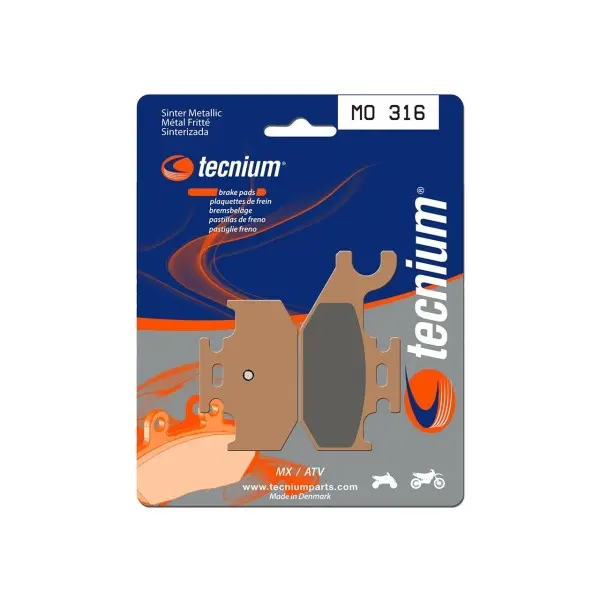 Plaquettes de frein TECNIUM MX/Quad métal fritté - MO316