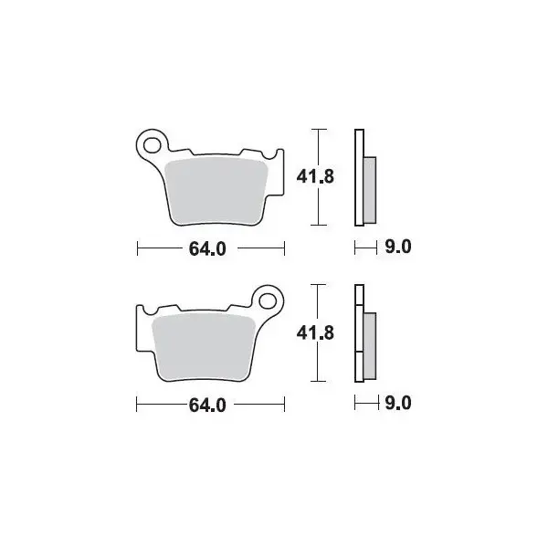 Plaquettes de frein BRAKING Off-Road métal fritté - 891CM46