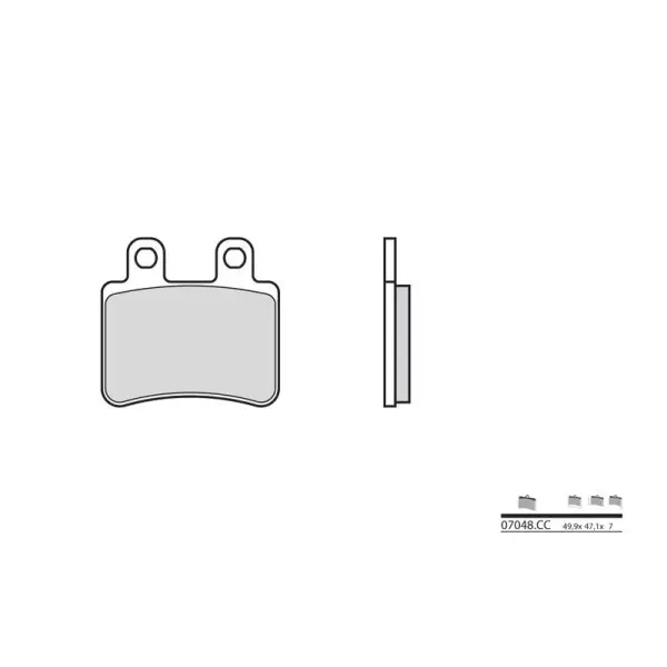 Plaquettes de frein BREMBO Scooter carbone céramique - 07048CC
