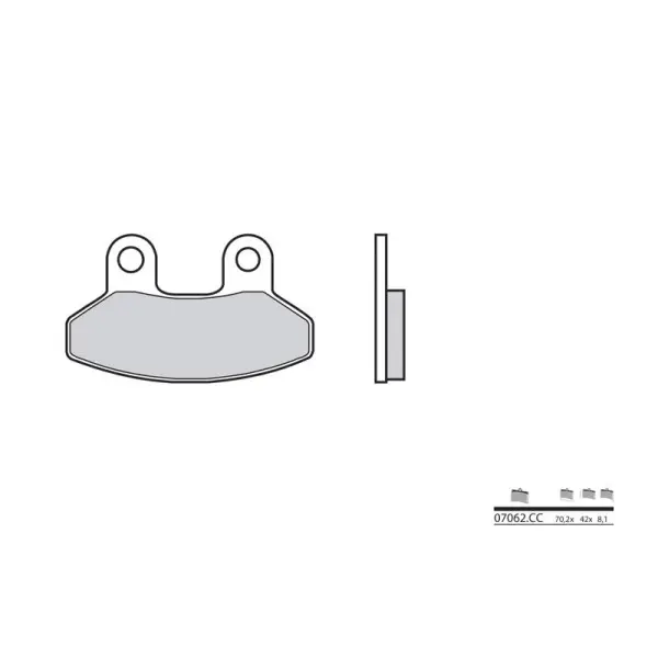 Plaquettes de frein BREMBO Scooter carbone céramique - 07062CC