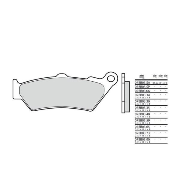 Plaquettes de frein BREMBO 