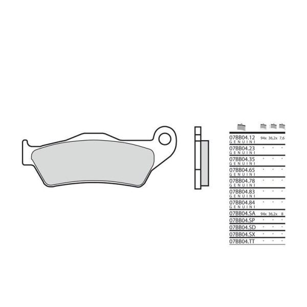 Plaquettes de frein BREMBO 