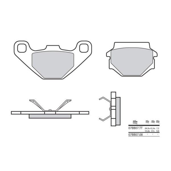 Plaquettes de frein BREMBO 