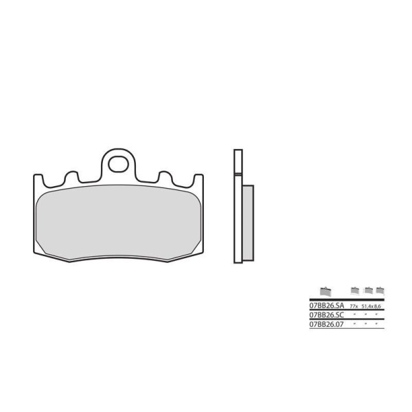 Plaquettes de frein BREMBO 