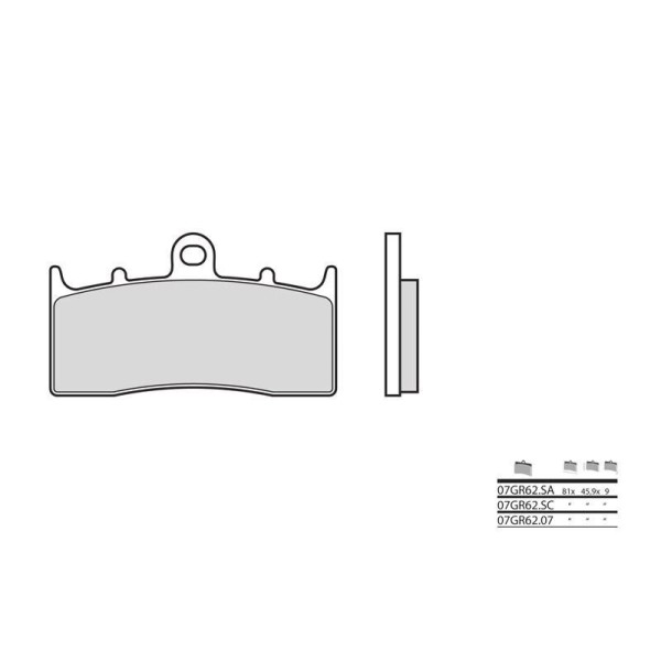 Plaquettes de frein BREMBO 