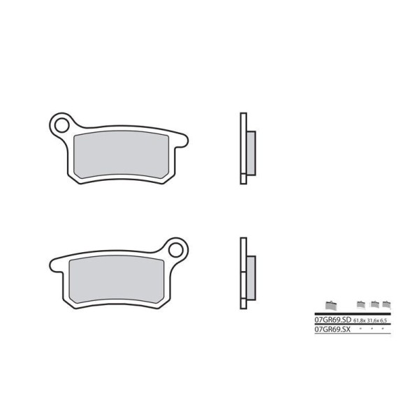 Plaquettes de frein BREMBO 