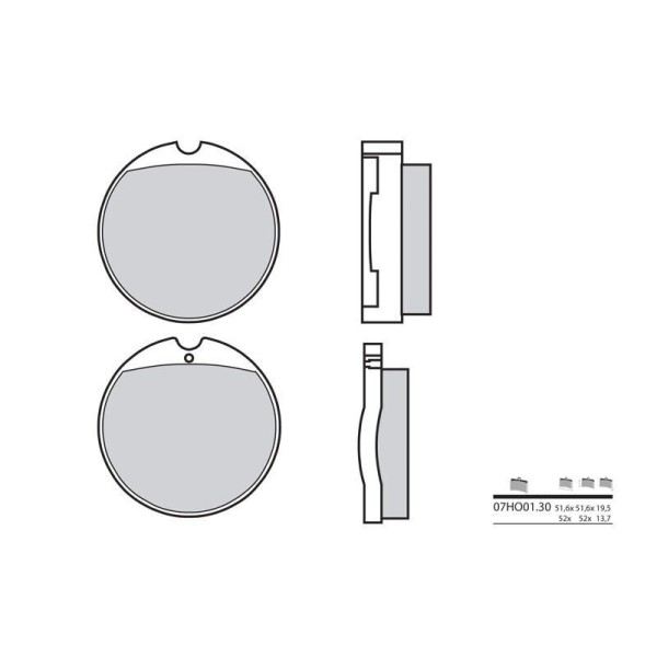 Plaquettes de frein BREMBO 