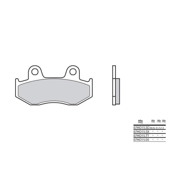 Plaquettes de frein BREMBO 