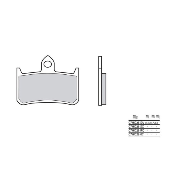 Plaquettes de frein BREMBO 