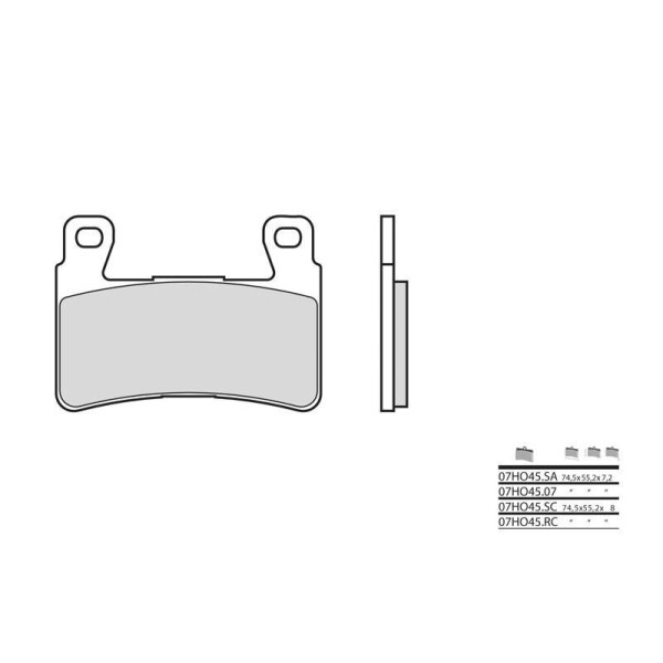 Plaquettes de frein BREMBO 