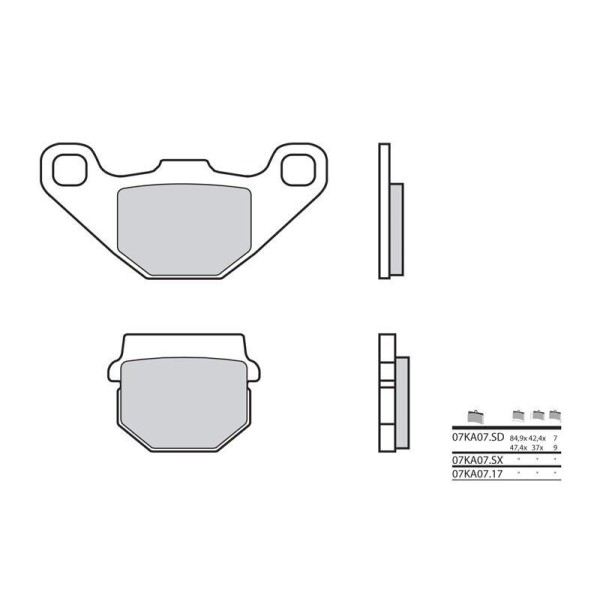 Plaquettes de frein BREMBO 