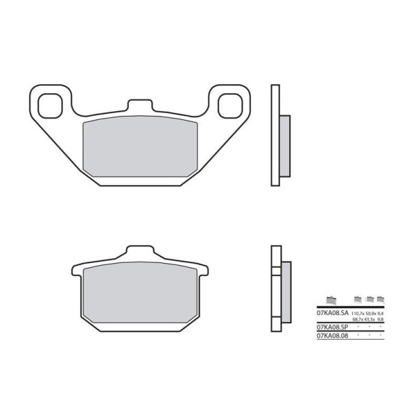 Plaquettes de frein BREMBO 