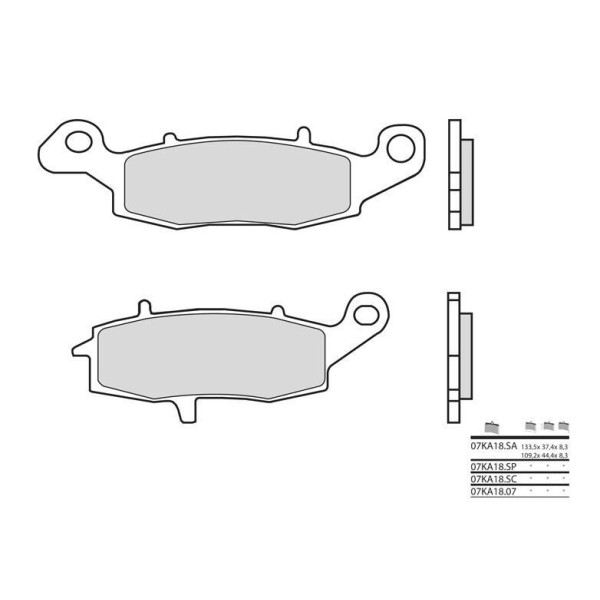 Plaquettes de frein BREMBO 