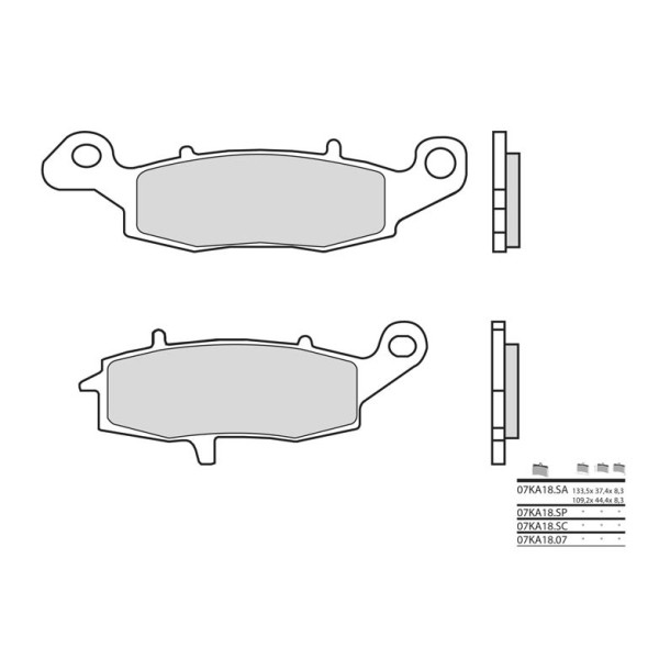 Plaquettes de frein BREMBO 