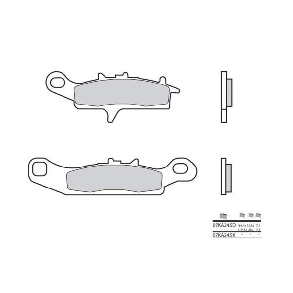 Plaquettes de frein BREMBO 