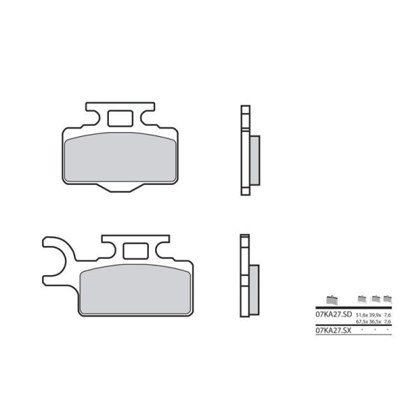 Plaquettes de frein BREMBO 