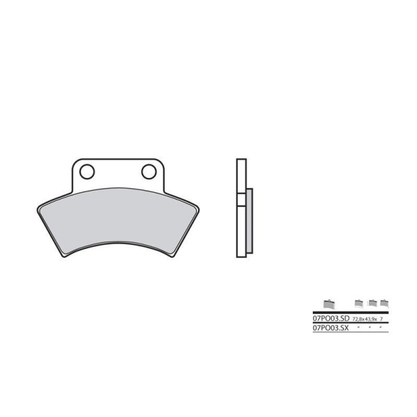 Plaquettes de frein BREMBO 